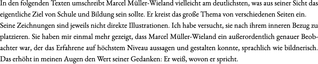 In den folgenden Texten umschreibt Marcel M ller-Wieland vielleicht am deutlichsten, was aus seiner Sicht das eigentl...